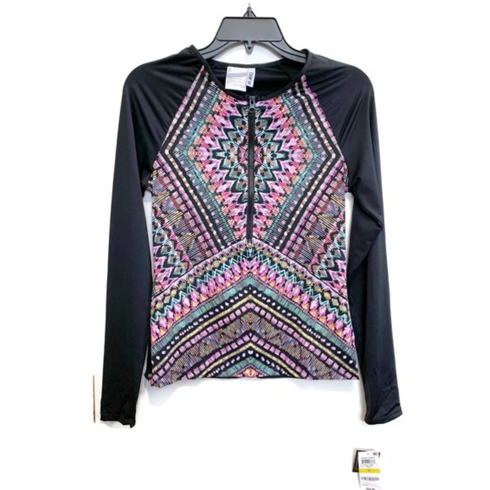 LAST ONE~Bar Iii Printed Long Sleeve Rash Guard~Neon Tribal - Picture 5 of 7